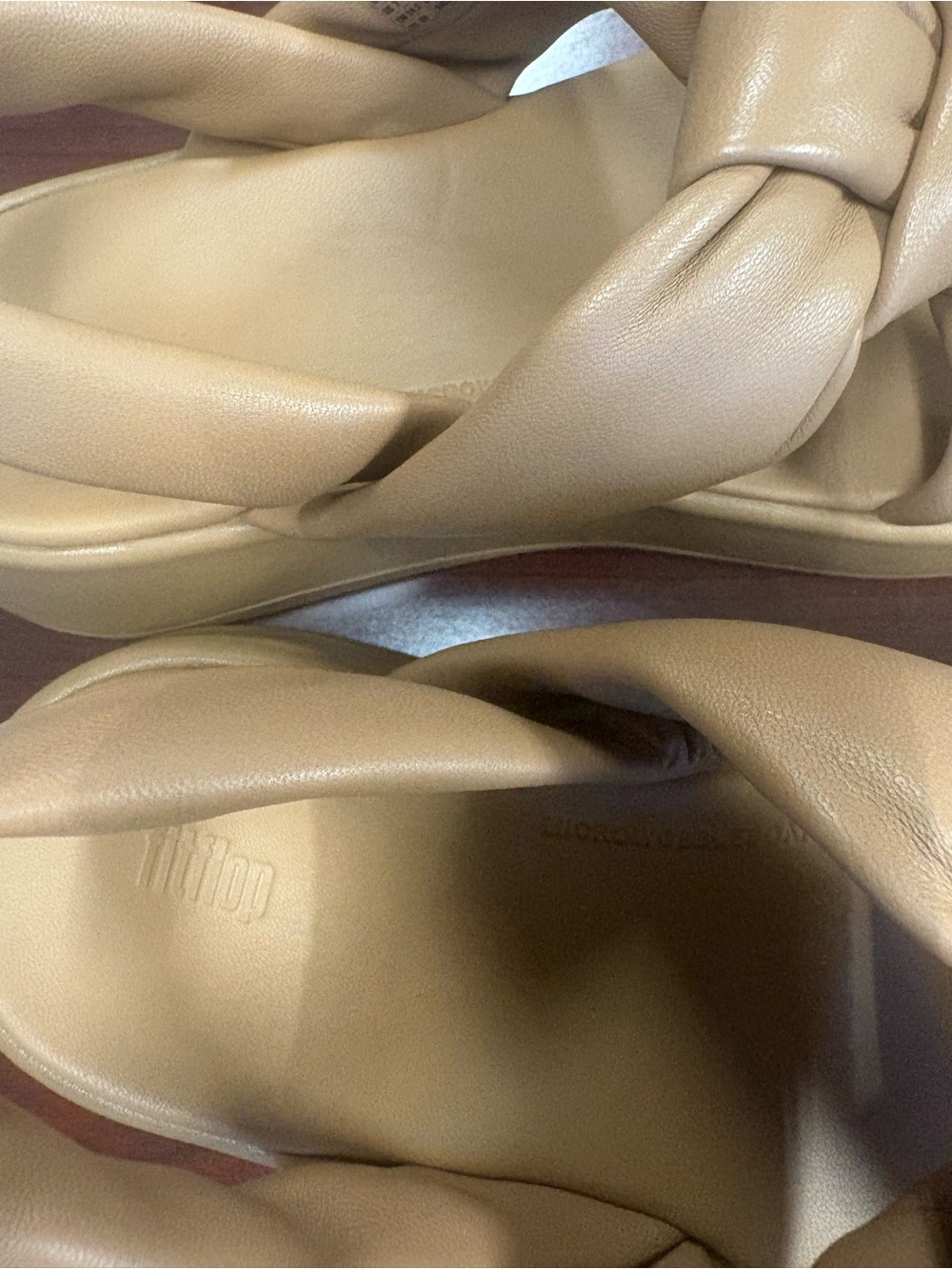 FitFlop Beige Knotted Slingback Sandals F Mode - Picture 4 of 14